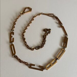 Antique Vintage 1930s Kreisler Gold Filled Monogram Pocket Watch Chain Necklace